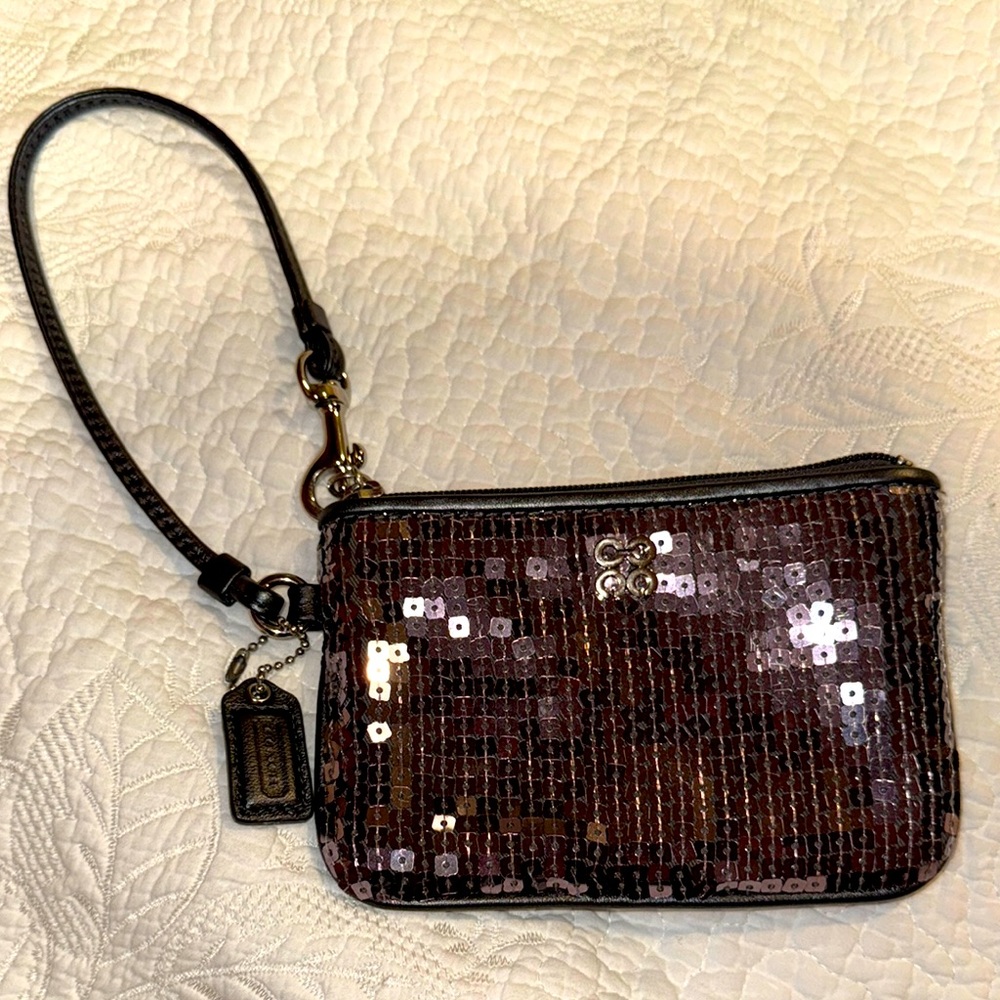 Coach sparkly wristlet